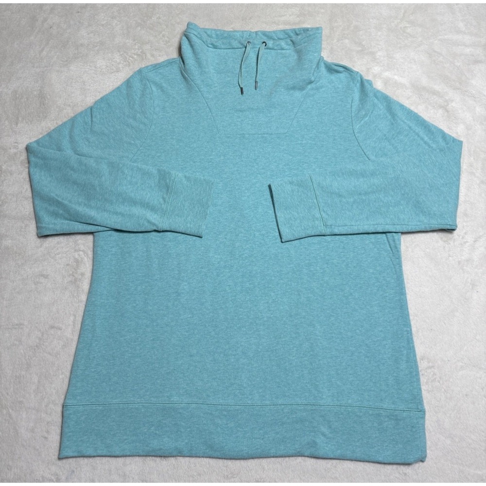 L L Bean Women's Turtleneck Sweater Large Regular Blue Pullover 503608